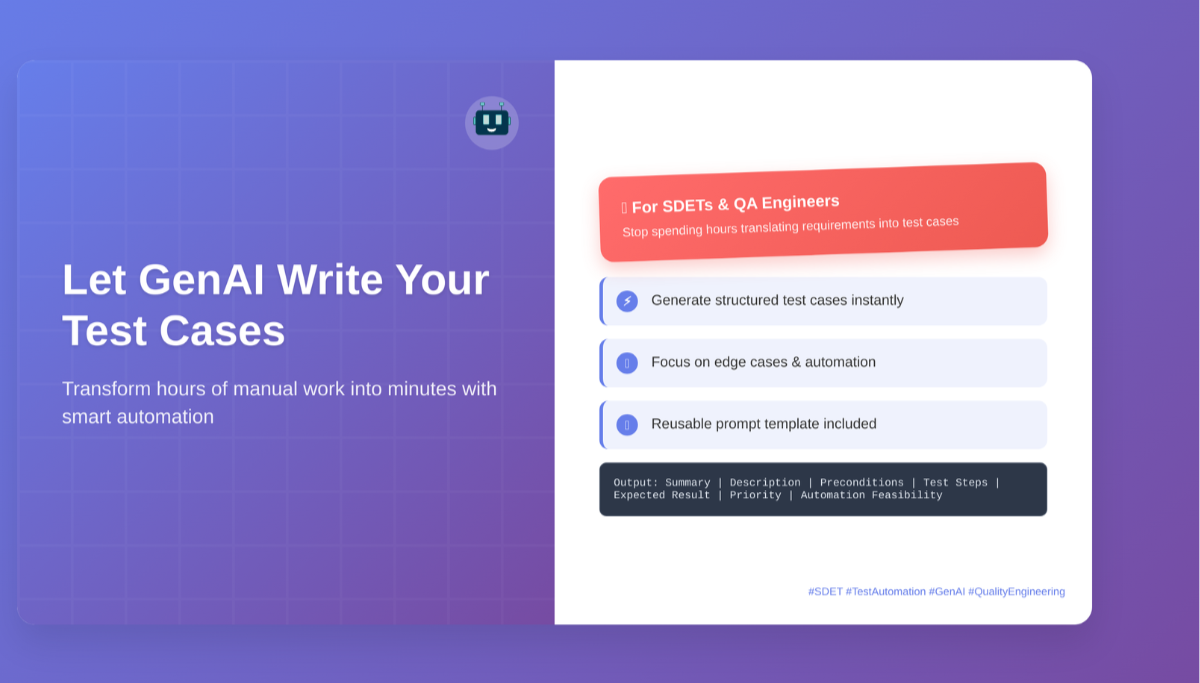 Let Generative AI Help You Write Test Cases, The Right Way.